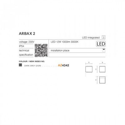 Архітектурне освітлення AZzardo ARBAX 2 DGR AZ4342