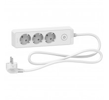 Подовжувач Unica Extend 3 гнізда 1,5м Білий ST9431W Schneider Electric