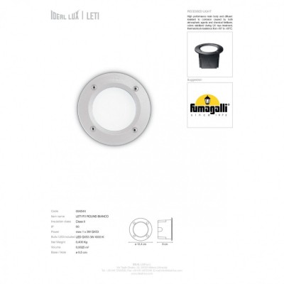 Точечный светильник Ideal Lux LETI PT1 ROUND NERO 096551 Точечный светильник Ideal Lux LETI PT1 ROUND NERO 096551