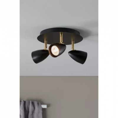 Спот MarkSlojd Sweden CIRO Ceiling 3L Black/Brass 106320