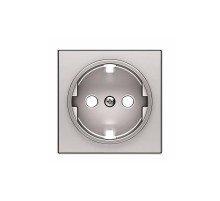 Накладка для розеток із заземленням Schuko ABB Sky сріблястий, 8588 PL