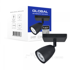 Спотовый светильник GLOBAL GSL-01S 4W 4100K черный (1-GSL-10441-SB)