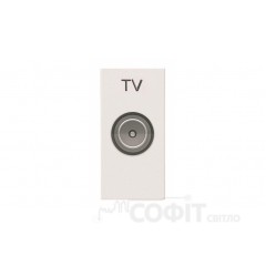Розетка TV проста ABB Zenit білий 1 мод., N2150.7 BL