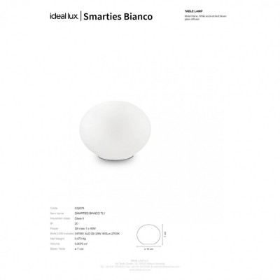 Настільна лампа Ideal Lux SMARTIES TL1 BIANCO 032078