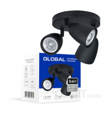 Світовий світильник GLOBAL GSL-01C 3x4W 4100K чорний (3-GSL-11241-CB)