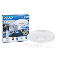 Світлодіодна люстра з пультом DELUX LCS-005 Moon 72W+5W RGB 3000К - 6000K RGB