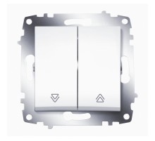 Вимикач 2 клавішний жалюзі ABB Cosmo білий 619-010200-216