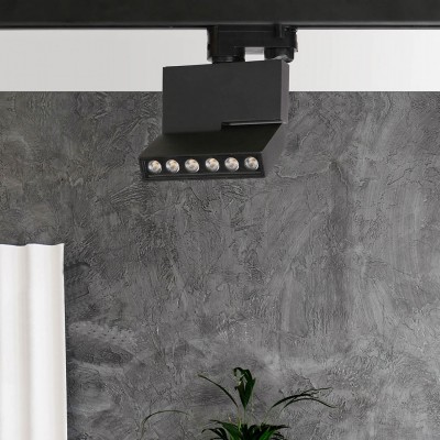 Трековый светильник AZzardo LEON 5 TRACK BLACK AZ3491
