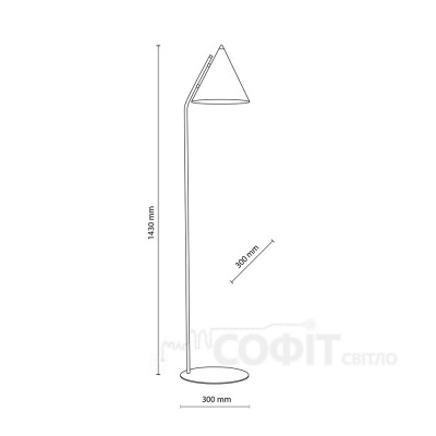 Торшер TK Lighting CONO BLACK, 16010