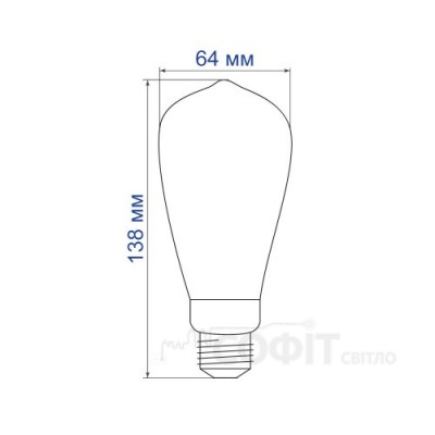 Лампа светодиодная декоративная ST64 Feron LB-379 2W E27 2700K