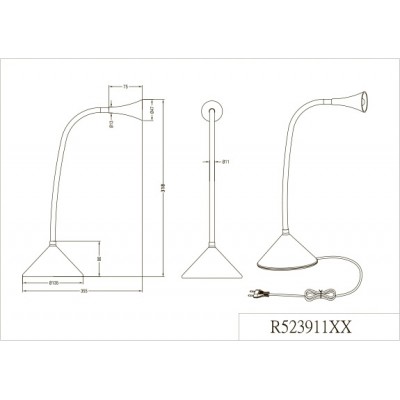 Офісна настільна лампа Trio R52391102 Reality Viper Офісна настільна лампа Trio R52391102 Reality Viper