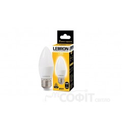Лампа светодиодная LED Lebron L-C37 6W E27 300K 220V 480Lm 11-13-49