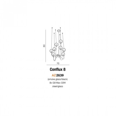 Люстра AZzardo CONFLUX 8 AZ2639