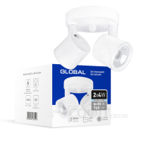 Спотовый светильник GLOBAL GSL-02C 2x4W 4100K белый (2-GSL-20841-CW)