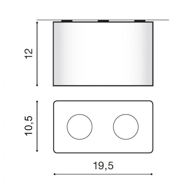 Точечный светильник AZzardo NINO 2 WHITE ALUMINUM AZ1386
