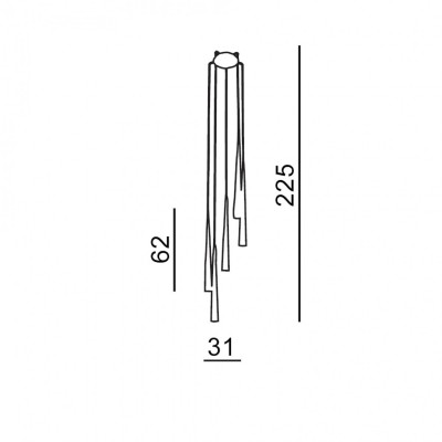 Підвісний світильник AZzardo STYLO 5 CHROME AZ0134