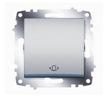 Вимикач 1 клавішний кнопковий Дзвінок ABB Cosmo алюміній 619-011000-207