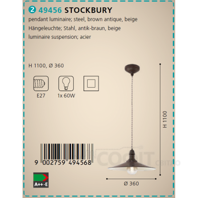 Светильник подвесной Eglo 49456 STOCKBURY