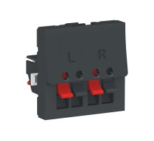 Аудіорозетка, 2 модулі, антрацит, Unica New, NU348654 Schneider Electric
