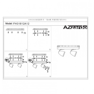 Бра - спот AZzardo ALBICO 2 WHITE AZ1241 Бра - спот AZzardo ALBICO 2 WHITE AZ1241