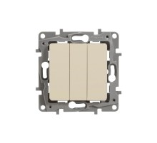 Вимикач триклавішний слонова кістка, 10А, Legrand Etika 672313