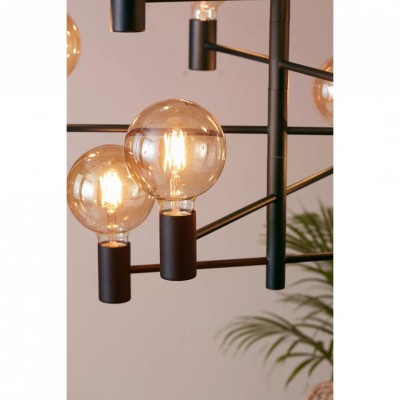 Люстра MarkSlojd Швеция PARIS Pendant 10L Sandy Black 107187