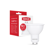 Лампа светодиодная Mr16 Maxus 1-LED-716 MR16 5W 4100K 220V GU10
