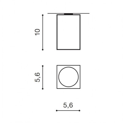 Точковий світильник AZzardo MINI SQUARE WHITE AZ1381