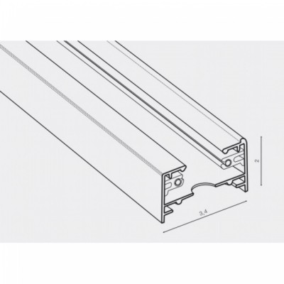 Трековый шинопровод AZzardo TRACK 1LINE 1m WH AZ4728