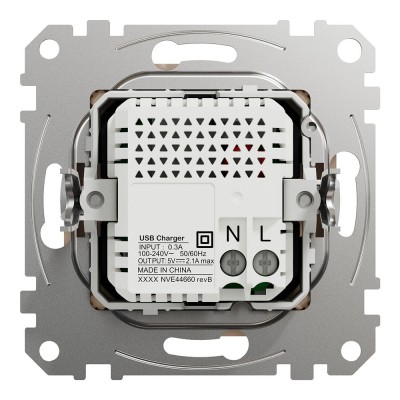 Розетка USB тип A+A 2.1A, бежевий, Sedna Design & Elements SDD112401, Schneider Electric