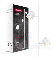 Спотовый светильник MAXUS MSL-01F 2x4W 4100K белый (2-MSL-10841-FW)
