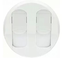 Лицьова панель подвійний комп'ютерної розетки RJ45, білий, Legrand Celiane 068252