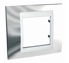 Рамка Unica MGU66.002.810 1М хром/біл. Schneider Electric Plus Хамелеон