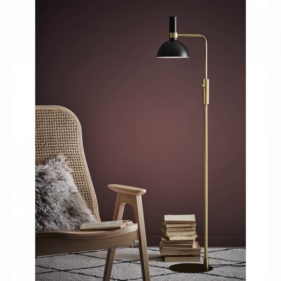 Торшер MarkSlojd Sweden LARRY Floor 1L Black/Brushed Brass 106972