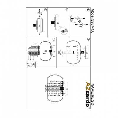 Люстра AZzardo REGO 23 TOP AZ1001