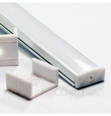 Профиль алюминиевый накладной для светодиодной LED ленты ПФ-15 1 метр