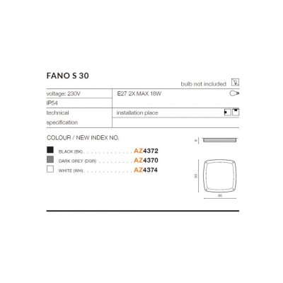 Світильник світильник AZzardo FANO S 30 SMART LED DGR AZ4787