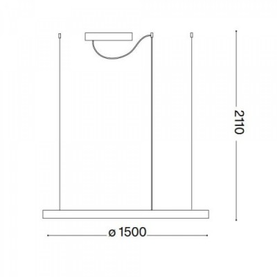 Люстра Ideal Lux ORACLE SLIM SP D150 ROUND BK 3000K 285061 Люстра Ideal Lux ORACLE SLIM SP D150 ROUND BK 3000K 285061