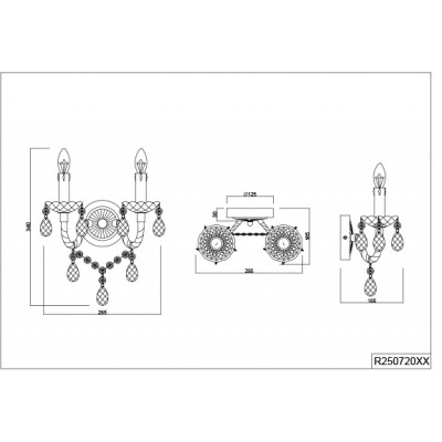 Бра Trio R25072000 Reality Luster Бра Trio R25072000 Reality Luster
