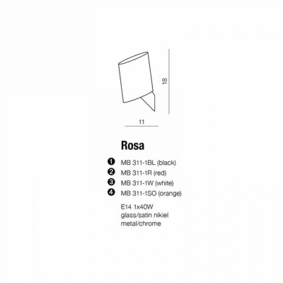 Бра AZzardo ROSA WHITE AZ0141
