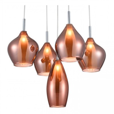 Подвесной светильник AZzardo AMBER MILANO 5 COPPER AZ3172