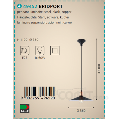 Світильник підвісний Eglo 49452 BRIDPORT