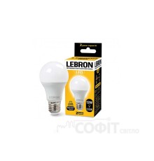 Лампа світлодіодна LED Lebron L-A60 12W E27 3000K 220V 1050Lm 11-11-45