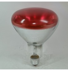 Лампа інфрачервона для обігріву тварин ІКЗК 250 Вт Е27 гофра, Іскра