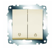 Вимикач 2 клавішний жалюзі ABB Cosmo бежевий 619-010300-216