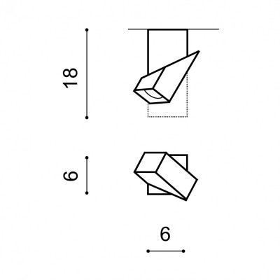 Точечный светильник AZzardo SANTOS SQUARE WHITE AZ3522