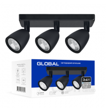 Світовий світильник GLOBAL GSL-01S 3x4W 4100K чорний (3-GSL-11241-SB)