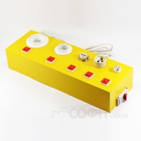 Тестер для проверки ламп , пробник на 5 патронов Е27, Е14, G9, GU10, G5.3 Желтый