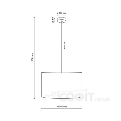 Подвесной светильник TK Lighting GLORII BLACK, 10086