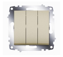 Вимикач 3 клавішний ABB Cosmo титаніум 619-011400-254